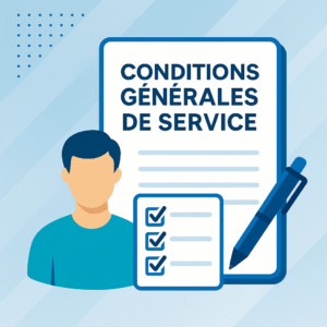 Conditions générales de service création de site web Québec - illustration graphique
