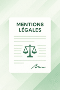 Image symbolique de mentions légales pour site web au Québec, avec des éléments juridiques et numériques en flat design